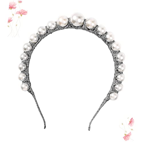 Healvian 1stück Perlen Haarband Kreatives Haarschmuck Goldenem Seidenfaden Elegantes Accessoire Für Partys Und Alltag Für Damen Und Mädchen Weiß von Healvian