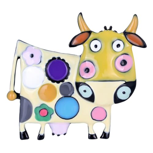 Healvian 1 Stück Alloy Brosche Cartoon Kuh Brosche Kreatives Design für Kleidung Accessoires Langlebig Bleibt Sicher an Formelle Outfits Healvian 1 Stück Alloy Brosche Cartoon Kuh Brosche Kreatives Design für Kleidung Accessoires Langlebig Bleibt Sicher an Formelle Outfits von Healvian