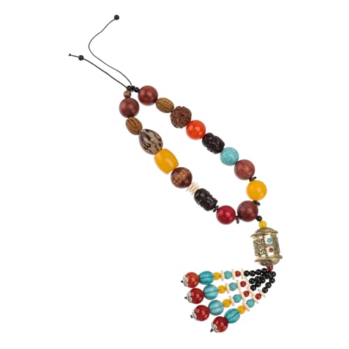 Healvian 1 Stück Armband mit Gebetsperlen Kette Armband im Retro-Stil Armschmuck Autozubehör beeindruckender Anhänger volkstümlicher Anhänger Glas Bunt von Healvian