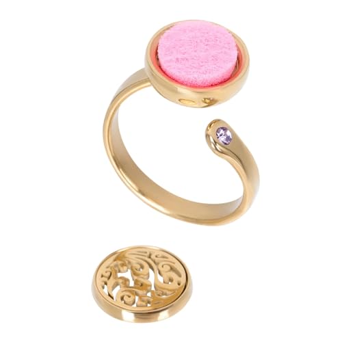 Healvian 1 Stück Aromatherapie Ring Mit Ätherischen Ölen Retro Stil Ringdekoration Exquisiter Fingerschmuck Vintage Ringe Ringschmuck Fingerringe Goldener Edelstahl Healvian 1 Stück Aromatherapie Ring Mit Ätherischen Ölen Retro Stil Ringdekoration Exquisiter Fingerschmuck Vintage Ringe Ringschmuck Fingerringe Goldener Edelstahl von Healvian