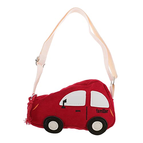 Healvian 1 Stück Auto Umhängetasche umhängetasche Handtasche Einkaufstasche Cartoon Schultertasche Kinderhandtasche Kuriertasche Cartoon -Tasche rot von Healvian