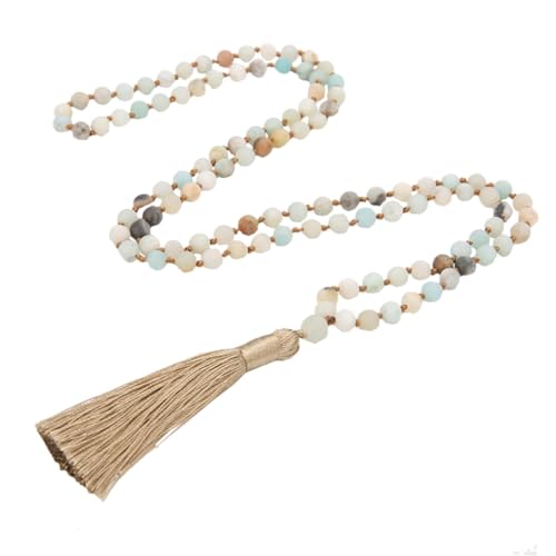 Healvian Perlenkette Mit Halsanhänger Für Damen Natürliche Perlen Halskette Halsschmuck Aus Hochwertigem Naturstein Und Polyester Langlebig Und Angenehm Zu Tragen von Healvian