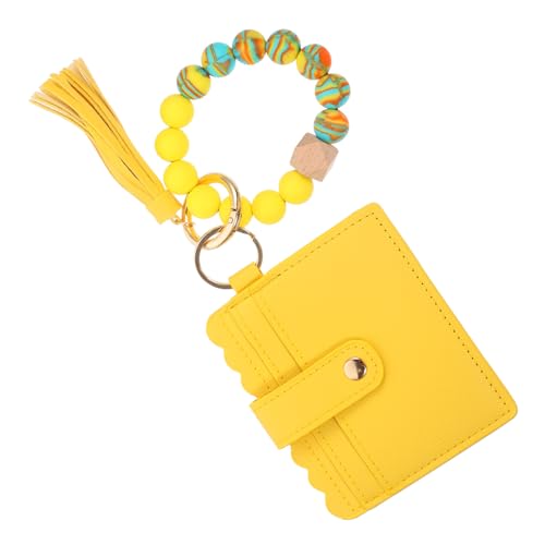 Healvian 1 Stück Damen Schlüsselanhänger Armband PU mit Quasten Multifunktionale Handtasche für Karten Schlüssel Reise Accessoire Healvian 1 Stück Damen Schlüsselanhänger Armband PU mit Quasten Multifunktionale Handtasche für Karten Schlüssel Reise Accessoire von Healvian