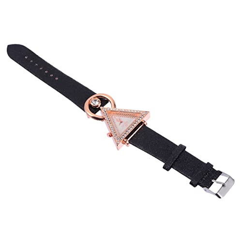 Healvian Damen Quarzuhr Mit Lederarmband Modische Dreieckform Armbanduhr Für Frauen Langlebiges Design Für Lange Nutzungsdauer von Healvian