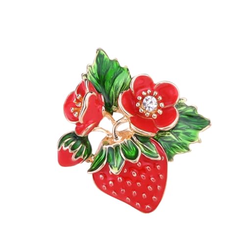 Healvian 1 Stück Erdbeer-brosche Frauen Brosche Stoff-accessoire Rot Healvian 1 Stück Erdbeer-brosche Frauen Brosche Stoff-accessoire Rot von Healvian