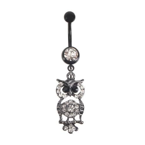 Healvian 1 Stück Eulen-Bauchnabelring Schmuck Knopf geformt für zierlich Body-Piercing-Ring Damen Bauchnabelring durchdringendes Bauchnabelpiercing ring Rostfreier Weiß Healvian 1 Stück Eulen-Bauchnabelring Schmuck Knopf geformt für zierlich Body-Piercing-Ring Damen Bauchnabelring durchdringendes Bauchnabelpiercing ring Rostfreier Weiß von Healvian
