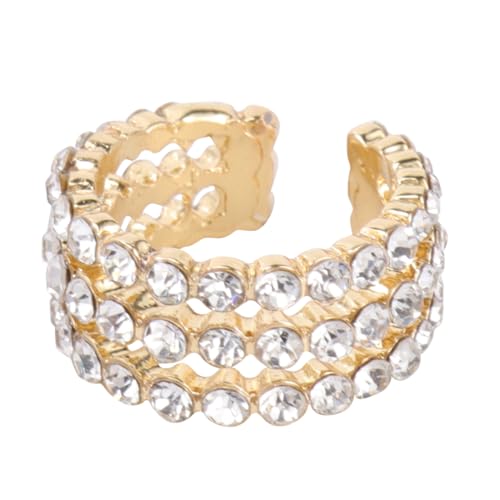 Healvian 1 Stück Farbige Rhinestone Ohrringe für Frauen Alloy Ear Clip mit C Form Mehrschichtiges Design für Reisen Einkaufen Weiß Healvian 1 Stück Farbige Rhinestone Ohrringe für Frauen Alloy Ear Clip mit C Form Mehrschichtiges Design für Reisen Einkaufen Weiß von Healvian