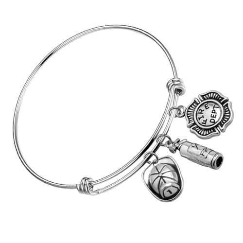 Healvian 1 Stück Feuerwehr Armband Verstellbare Manschette Einzigartiges Handgelenk für Feuerwehr Fans Kreatives Design Stilvolles für Männer und Frauen von Healvian