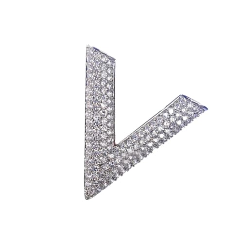 Healvian V-Brosche Unisex Dekorative Broschennadel für Anlässe Wie Hochzeit Weihnachten Geburtstage Luxuriöses Design für Anzüge Hemden Pullover Schals von Healvian