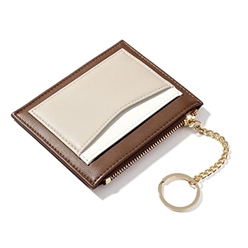 Healvian 1 Stück Geldbörse Mit Mehreren Karten Reißverschluss Brieftasche Geldbörse Für Frauen Mode Brieftasche Splice-geldbörse Geldbörse Mit Reißverschluss Für Damen Brown von Healvian