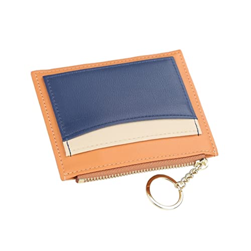 Healvian 1 Stück Geldbörse mit Reißverschluss Mode Brieftasche Reißverschluss Brieftasche Geldbörse für Frauen Splice-Geldbörse Orange von Healvian
