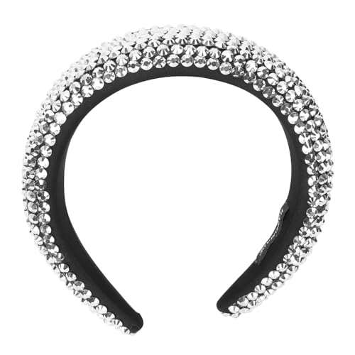 Healvian 1 Stück Haarband für Breites Stirnband mit Strasssteinen für Hochzeiten Partys und Glänzendes Haarschmuck für Bräute und Mädchen Leicht Farbecht und Formbeständig von Healvian
