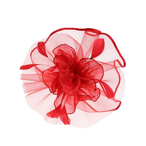 Healvian 1 Stück Haarschmuck Haarclip mit Federn Netzgewebe Elegantes Brautaccessoire für Partys Besondere Anlässe Leicht für Hochzeiten Verlobungen von Healvian