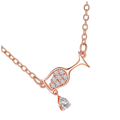 Healvian 1 Stück Halsdekor Farbe Anhänger Trendy Personalisierte Halskette Modekette Halsschmuck für Frauen Becher Halskette Kupfer Roségold Healvian 1 Stück Halsdekor Farbe Anhänger Trendy Personalisierte Halskette Modekette Halsschmuck für Frauen Becher Halskette Kupfer Roségold von Healvian
