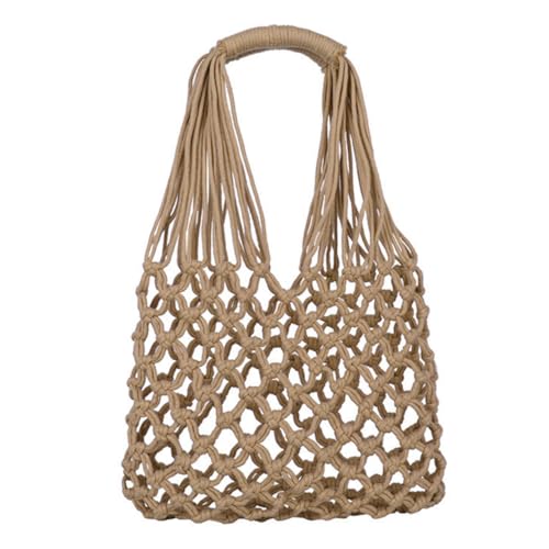 Healvian 1 Stück Handgemachte Geflochtene Strandtasche Schultertasche mit Hohlem Design für Damen für Freizeit Strand Einkaufen und Partys Healvian 1 Stück Handgemachte Geflochtene Strandtasche Schultertasche mit Hohlem Design für Damen für Freizeit Strand Einkaufen und Partys von Healvian