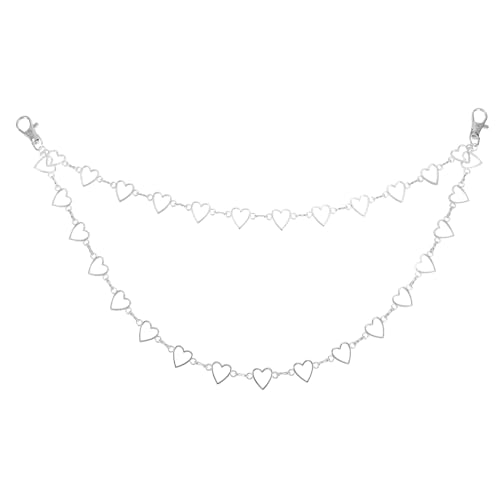 Healvian 1 Stück Hollow Alloy Body Chain für Frauen Mehrlagige Hosenkette mit Pfirsichherz Design Stilvolles Zubehör für Jeans Kleider und Langlebig und Verstellbar von Healvian
