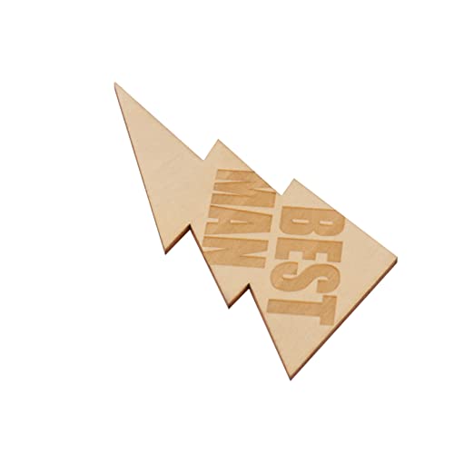 Healvian 1 Stück Holz Brosche für Männer Anstecknadel für Hochzeit und Anzug Perfektes Accessoire für Festliche Anlässe Leichte Handhabung Stilvolles Design von Healvian