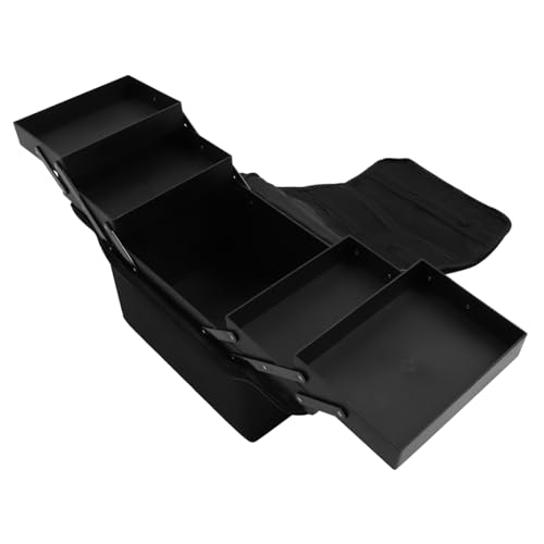 Healvian 1 Stück Kosmetiktasche Groß wasserdichte Reise Make Up Tasche für Damen Multifunktionale Aufbewahrung für Kosmetik und Maniküre Werkzeuge Schwarze Organizer Tasche mit Fächern von Healvian