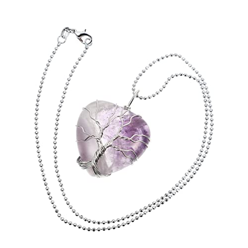 Healvian 1 Stück Kreative Herzform Halskette Natürlichem für Frauen Handgefertigter Kupferdraht Anhänger Modischer Schmuck für Partys Besondere Anlässe Healvian 1 Stück Kreative Herzform Halskette Natürlichem für Frauen Handgefertigter Kupferdraht Anhänger Modischer Schmuck für Partys Besondere Anlässe von Healvian