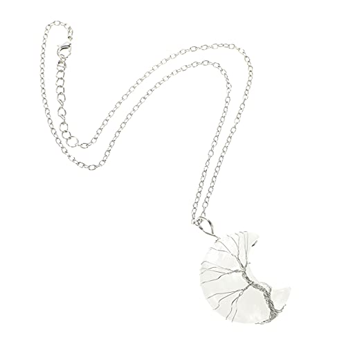 Healvian 1 Stück Kreative Mondstein Halskette mit Natürlichem und Lebensbaum Anhänger für Damen Handgefertigt Vielseitig und als für Besondere Anlässe Healvian 1 Stück Kreative Mondstein Halskette mit Natürlichem und Lebensbaum Anhänger für Damen Handgefertigt Vielseitig und als für Besondere Anlässe von Healvian