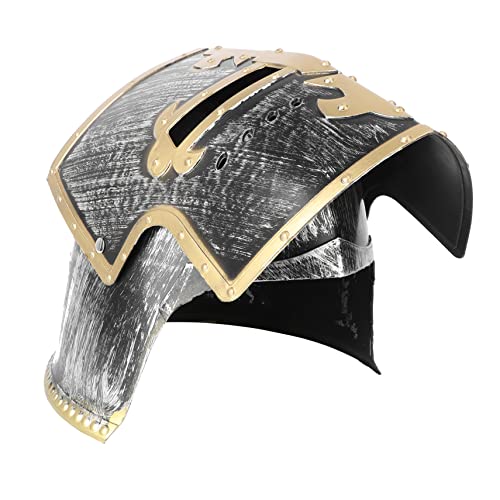 Healvian 1 Stück Krieger Helm Hut Faschingsparty Helm Soldatenhut Helmmütze Kriegshelm Kreative Hutverzierung Kostümhut Urlaubsparty-helm Party-requisite Cosplay-kappe Pvc-kunststoff von Healvian