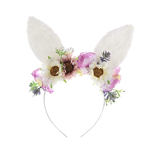 Healvian 1stück Osterhasen-haarreif Für Mädchen Niedliches Blumen-haarband Mit Hasenohren Perfektes Accessoire Für Ostern Karneval Und Fotoshootings von Healvian