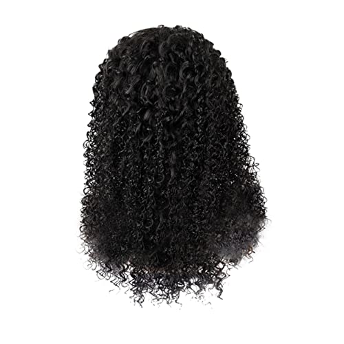 Healvian 1 Stück Lange Lockige Perücke für Damen Synthetisches Haar mit Elastischem Spitzenband für Party Cosplay Anpassbar zu Voluminöses Haarteil von Healvian