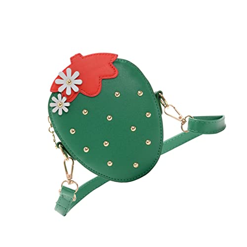 Healvian Erdbeerform Mädchen Umhängetasche Einfache Kleine Schultertasche Erdbeer Münztasche Junge Mädchen Geldbörse Platz Für Schlüssel Karten Lippenstifte Reisen Einkaufen von Healvian