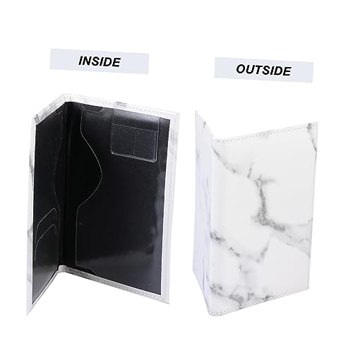 Healvian 1 Stück Marble Design Passport Holder Stilvoller Reisepassschutz Strapazierfähigem Material für Reisen Kompakt Tragbar Passend für Männer Frauen mit Elegantem Finish von Healvian