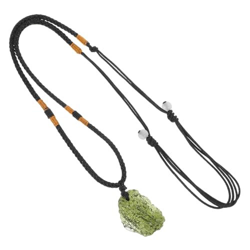 Healvian 1 Stück Meteoritenanhänger Halskette Mit Meteoriten Irregulär Fälschung Halskette Schmuck Einfache Halskette Mit Anhänger Meteoriten-bastelschmuck Meteorit-anhänger-halskette Grün von Healvian