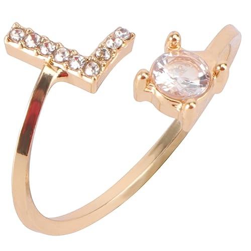 Healvian 1 Stück Open Ring für Frauen freundschaftsringe damenringe Schmuckring hochzeitgeschenk gold rings Modering Anfangsring mit Strass besetzter Ring Fingerring Strasssteine Golden Healvian 1 Stück Open Ring für Frauen freundschaftsringe damenringe Schmuckring hochzeitgeschenk gold rings Modering Anfangsring mit Strass besetzter Ring Fingerring Strasssteine Golden von Healvian