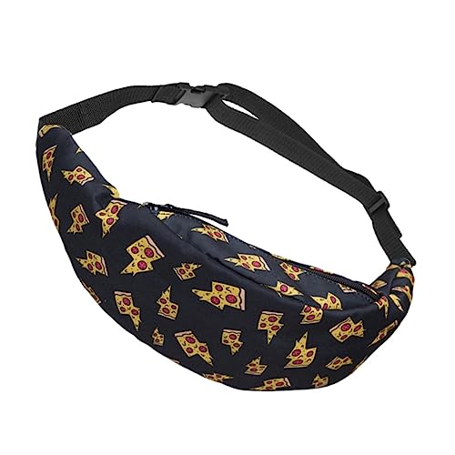 Healvian Schwarz Damentasche Mit Pizzamuster Hüfttasche Oder Brusttasche Tragbare Umhängetasche Handytasche Und Accessoires Für Damen von Healvian
