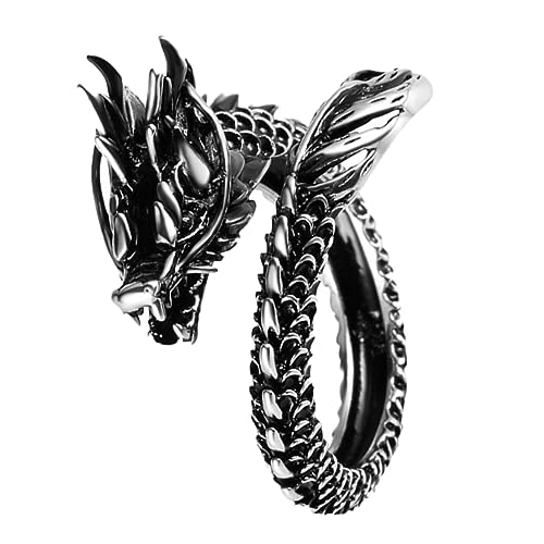 Healvian Drachenförmiger Für Öffnungsring Im Vintage Stil Schmuckring Als Geschenk Für Jubiläen Und Geburtstage von Healvian