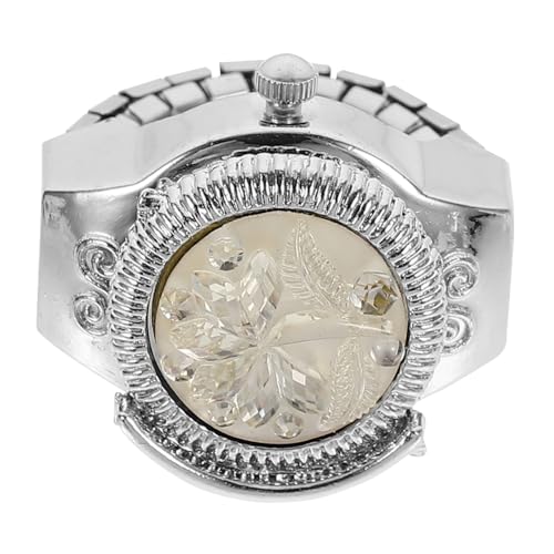 Healvian Dekorative Ring Uhr für Damen Handgefertigte Rose Fingerringuhr und Langlebige Fingeruhr im Modischen Design von Healvian