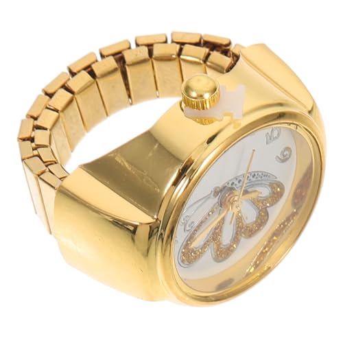 Healvian 1 Stück Ringuhr aus Legierung Frauen beobachten Uhrenring Ringuhr Finger für Frauen Ringuhren Schmuckring Schmetterlings-Fingeruhr Fingerringuhr Golden Healvian 1 Stück Ringuhr aus Legierung Frauen beobachten Uhrenring Ringuhr Finger für Frauen Ringuhren Schmuckring Schmetterlings-Fingeruhr Fingerringuhr Golden von Healvian