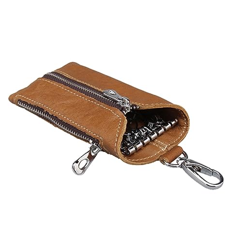 Healvian Pu- Autoschlüsseletui Mit Reißverschluss Münzbörse Und Kartenfach Schlüsselhalter Mit Verdickter Schnalle Und Metallschnalle Praktisch Und Langlebig von Healvian