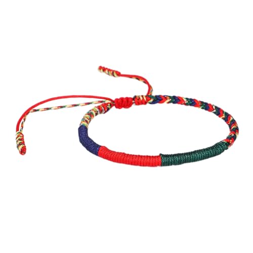 Healvian 1 Stück Vierfarbiges Armband Rot Perlen Fußkettchen für Frauen damenarmband kette handgestricktes Armband Bunt Healvian 1 Stück Vierfarbiges Armband Rot Perlen Fußkettchen für Frauen damenarmband kette handgestricktes Armband Bunt von Healvian