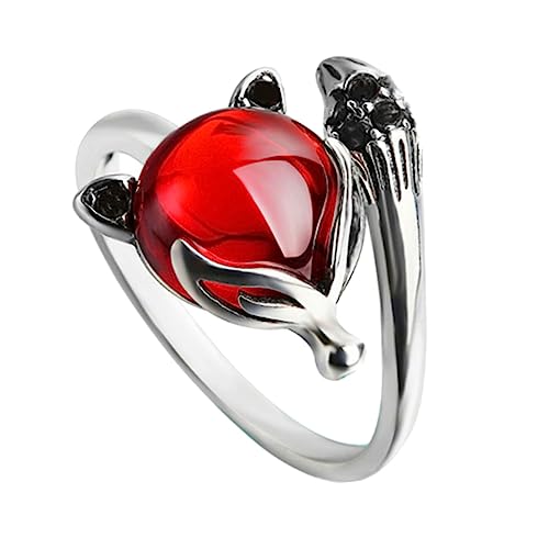 Healvian 1 Stück Vintage Thai Ring für Damen Offener Finger Ring Einzigartiges Design Hand Schmuck Modeaccessoires von Healvian