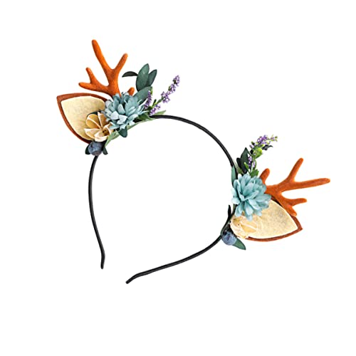 Healvian 1 Stück Weihnachts Rentier Haarreifen mit Antler Design Niedliches Haarschmuck für Festlichkeiten und Fotos Robustes Material für Langlebigen Gebrauch von Healvian
