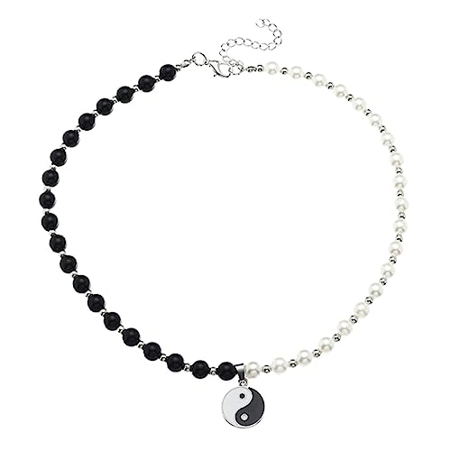 Healvian 1 Stück Yin Halskette Perlenhalskette Stilvolles Schmuckstück für Damen Einzigartiges Design für Besondere Anlässe von Healvian