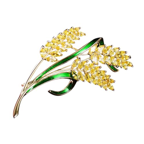 Healvian 1 Stück Zircon Weizenohren Brosche Emaille Anstecknadel für Damen Modisches Kleidung Accessoire für Besondere Anlässe Alltagslooks Healvian 1 Stück Zircon Weizenohren Brosche Emaille Anstecknadel für Damen Modisches Kleidung Accessoire für Besondere Anlässe Alltagslooks von Healvian