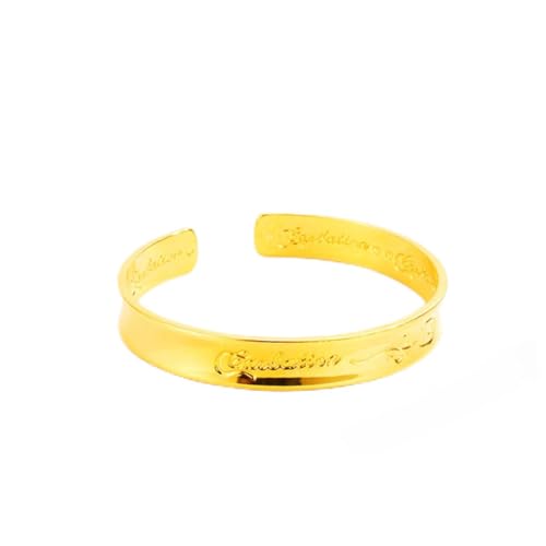 Healvian 1 Stück offenes Armband Armbänder für Frauen Zubehör trendiger Schmuck offene Handkette Titanarmband Golden von Healvian