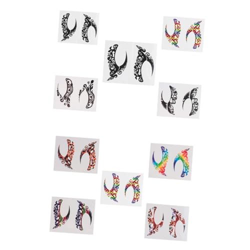 Healvian 10paare Charmante Festival Augen Sticker Mädchen Wimpern Aufkleber Party Dekoration von Healvian