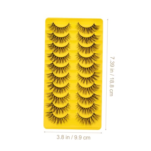Healvian 10 Paare Cat Eye Falsche Wimpern Flauschige Natürlich Aussehende Wimpernstreifen Wiederverwendbare Lash Extensions Flexible Dichte Volumenverlängerung für Damen von Healvian