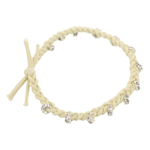 Healvian 10 Stck. Teiliges Elastische Haarbänder mit Strass Farbige Geflochtene Ponytail Holder für Damen Modischer Haarschmuck Robust und Komfortabel Vielseitig Einsetzbar von Healvian
