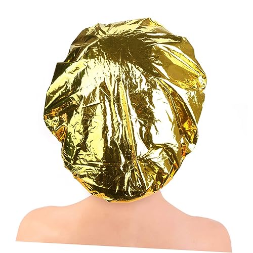Healvian 10 Stück Aluminiumfolie Haarkappen Wärmedämmende Haarstyling Kappen Elastische Friseurhaube für Haarbehandlungen Einheitsgröße für Damen für und Färben von Healvian