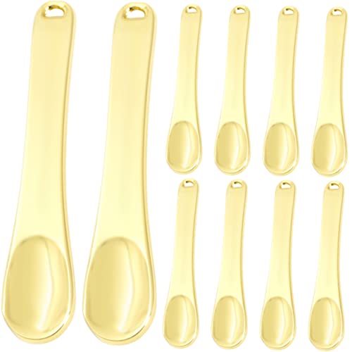 Healvian 10stücke Teiliges Gesichtspflege Löffel Aus Metall Mit Aufhängeloch Für Augencremes Und Kosmetik Praktische Spatel Für Gleichmäßige Anwendung Von Hautpflegeprodukten von Healvian