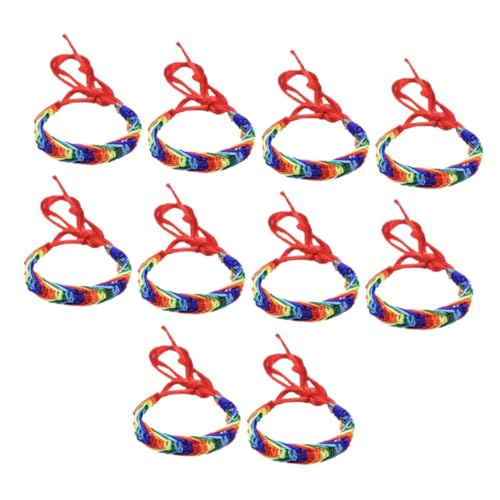 Healvian 10 Stück Bunte Handgefertigte Armbänder für Langlebige Handgewebte Schmuckdeko Freundschaftsarmbänder Vielseitig für Alltag Strand und Party Geeignet von Healvian