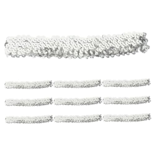 Healvian 10 Stück Elastische Glitzerhaarbänder mit Strass für Funkelnde Haaraccessoires Silber für Hochzeiten Feiern und Alltag Flexibles Design für Kopfgrößen von Healvian