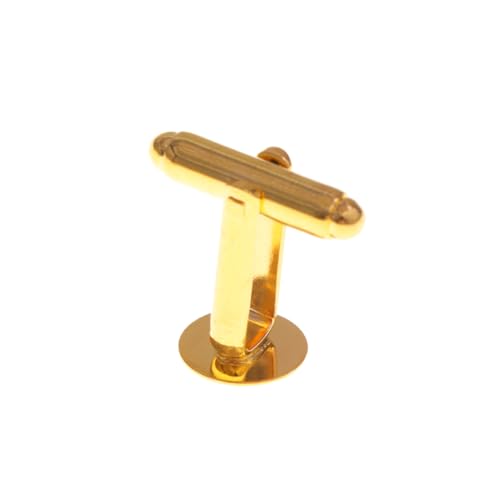 Healvian 10 Stück Goldene Metall Cufflinks für Herren Runde Cuff Buttons Französische Hemdknöpfe Diy Schmuckzubehör für Formelle und Anlässe von Healvian